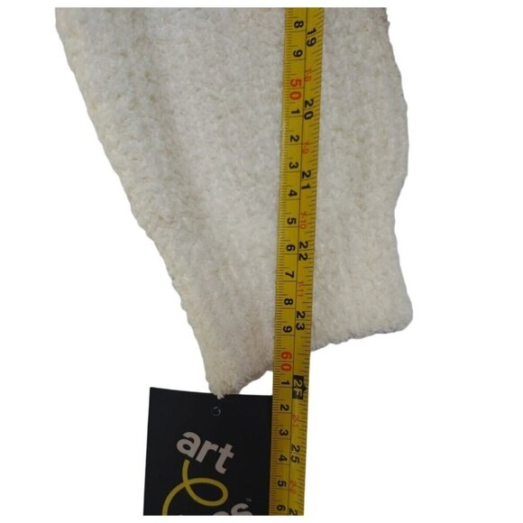 Women's Cozy Art Class Recycled Polyester Cream Hooded Sweater, XXL (18), NWT - Picture 5 of 6